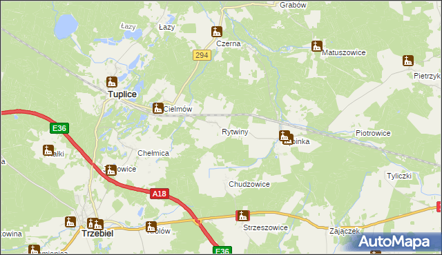 mapa Rytwiny, Rytwiny na mapie Targeo