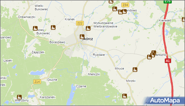 mapa Ryzowie, Ryzowie na mapie Targeo