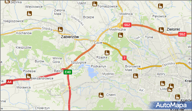 mapa Rząska, Rząska na mapie Targeo