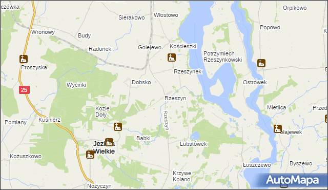 mapa Rzeszyn, Rzeszyn na mapie Targeo