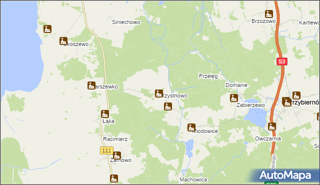 mapa Rzystnowo, Rzystnowo na mapie Targeo