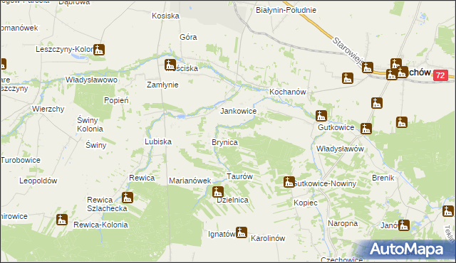 mapa Sabinów gmina Żelechlinek, Sabinów gmina Żelechlinek na mapie Targeo