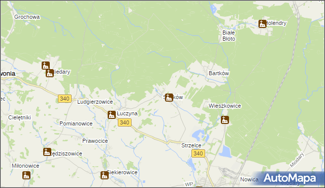 mapa Sadków gmina Dobroszyce, Sadków gmina Dobroszyce na mapie Targeo