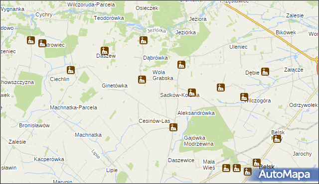 mapa Sadków-Kolonia, Sadków-Kolonia na mapie Targeo