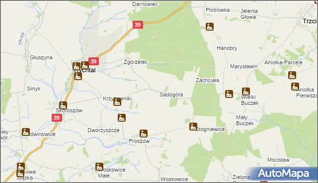 mapa Sadogóra, Sadogóra na mapie Targeo