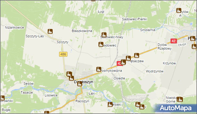 mapa Sadowiec-Wrzosy, Sadowiec-Wrzosy na mapie Targeo