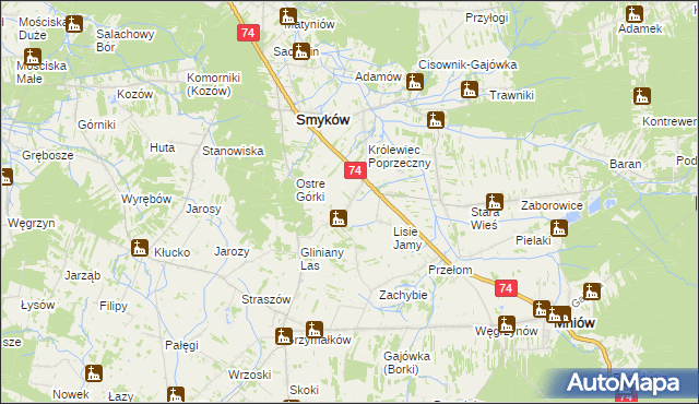 mapa Salata, Salata na mapie Targeo