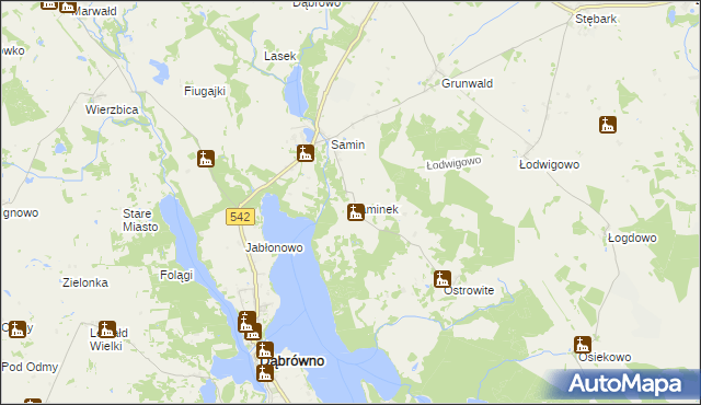 mapa Saminek, Saminek na mapie Targeo