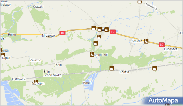 mapa Samostrzel gmina Sadki, Samostrzel gmina Sadki na mapie Targeo