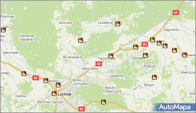 mapa Samotrzask, Samotrzask na mapie Targeo