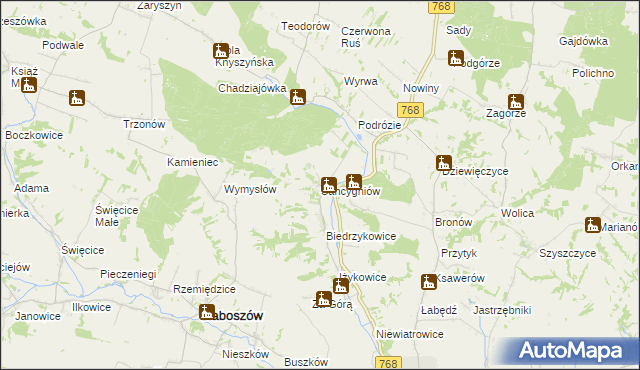 mapa Sancygniów, Sancygniów na mapie Targeo