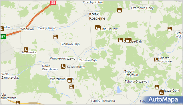 mapa Sanie-Dąb, Sanie-Dąb na mapie Targeo