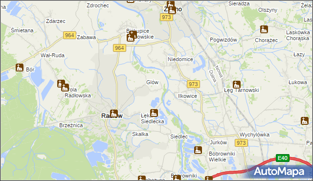 mapa Sanoka, Sanoka na mapie Targeo