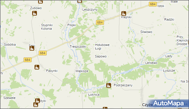 mapa Sapowo, Sapowo na mapie Targeo