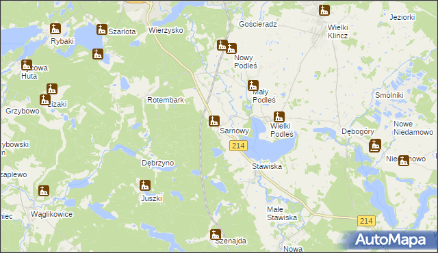 mapa Sarnowy, Sarnowy na mapie Targeo