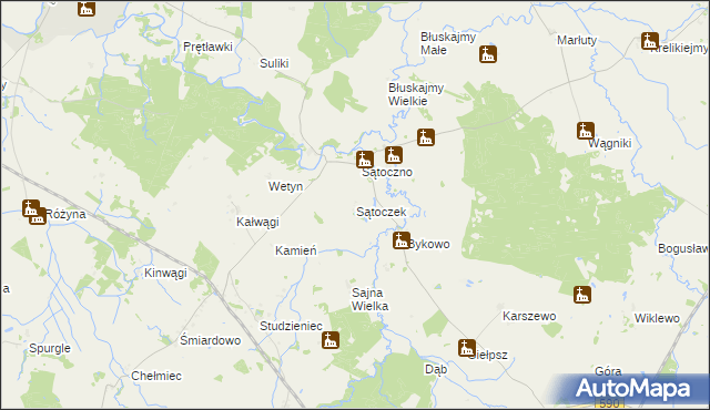mapa Sątoczek, Sątoczek na mapie Targeo