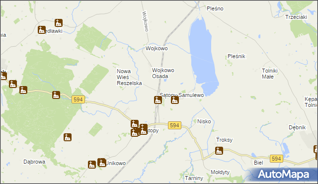 mapa Sątopy-Samulewo, Sątopy-Samulewo na mapie Targeo