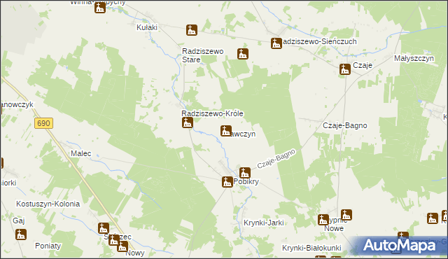 mapa Sawczyn, Sawczyn na mapie Targeo