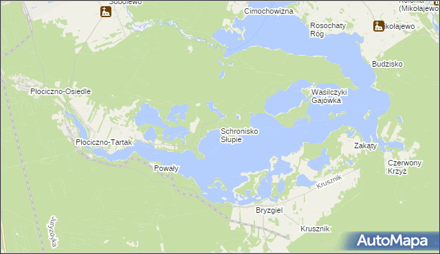 mapa Schronisko Słupie, Schronisko Słupie na mapie Targeo
