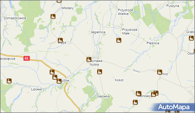 mapa Ścinawa Mała, Ścinawa Mała na mapie Targeo