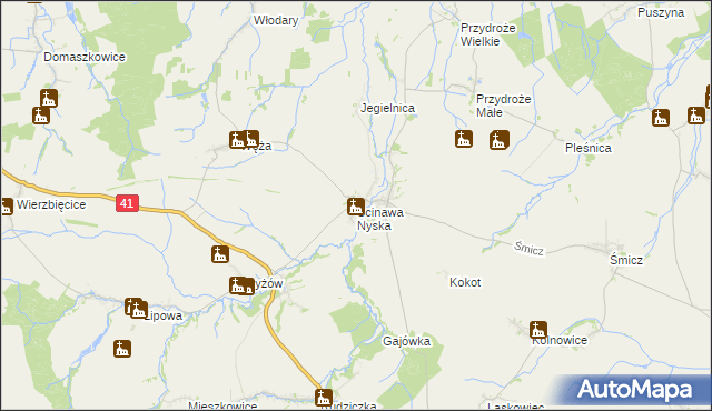 mapa Ścinawa Nyska, Ścinawa Nyska na mapie Targeo