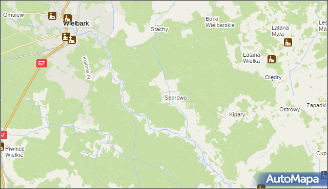 mapa Sędrowo, Sędrowo na mapie Targeo