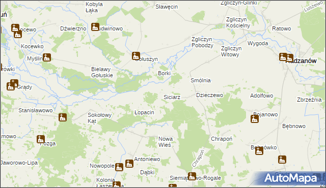 mapa Siciarz, Siciarz na mapie Targeo