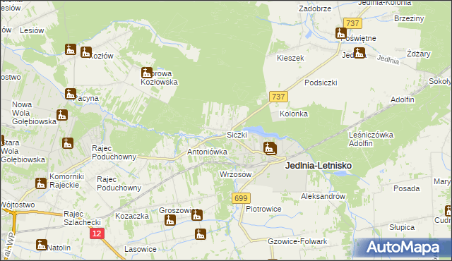 mapa Siczki, Siczki na mapie Targeo