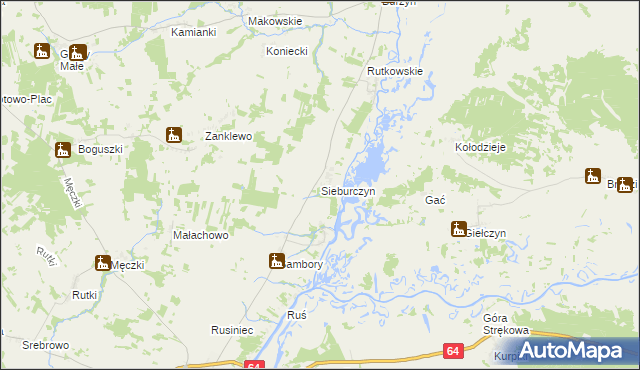 mapa Sieburczyn, Sieburczyn na mapie Targeo