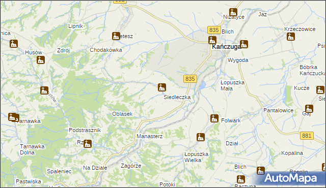 mapa Siedleczka, Siedleczka na mapie Targeo