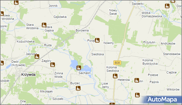 mapa Siedliska gmina Wojcieszków, Siedliska gmina Wojcieszków na mapie Targeo