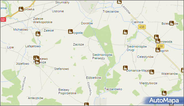 mapa Siedmiorogów Pierwszy, Siedmiorogów Pierwszy na mapie Targeo