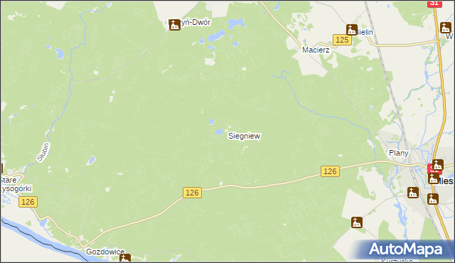mapa Siegniew, Siegniew na mapie Targeo