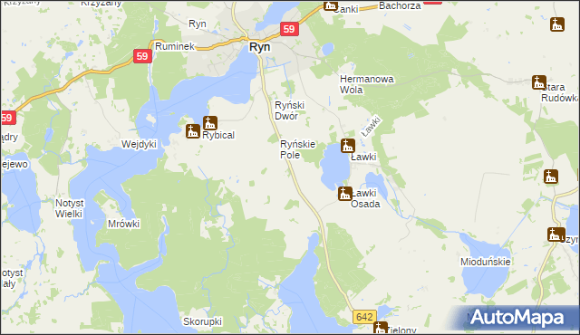 mapa Siejkowo, Siejkowo na mapie Targeo