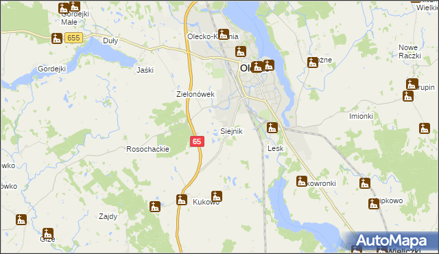 mapa Siejnik, Siejnik na mapie Targeo