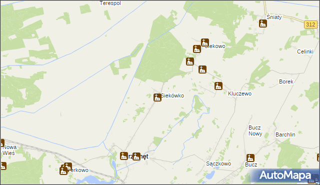 mapa Siekówko, Siekówko na mapie Targeo