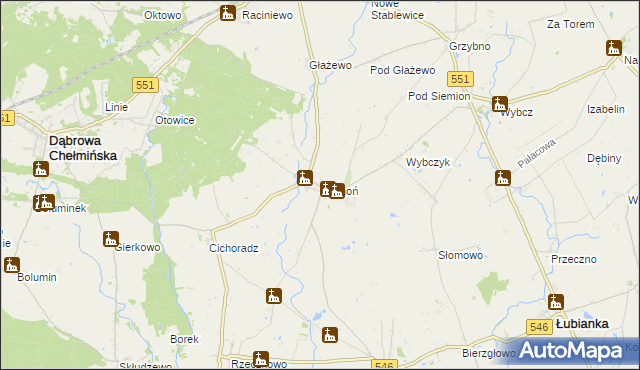 mapa Siemoń, Siemoń na mapie Targeo