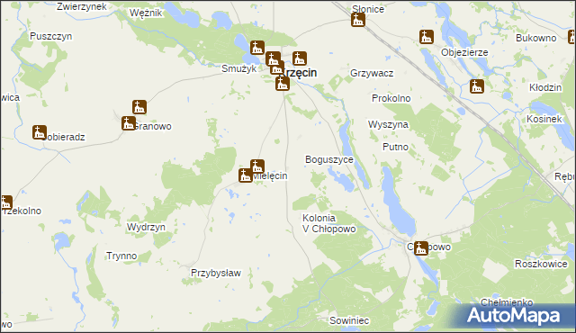 mapa Sierosławiec, Sierosławiec na mapie Targeo