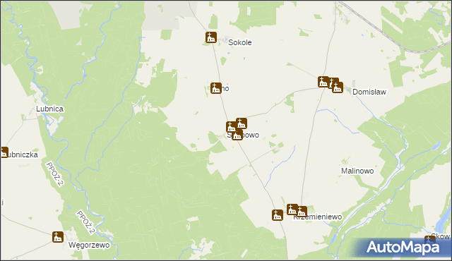 mapa Sierpowo gmina Czarne, Sierpowo gmina Czarne na mapie Targeo