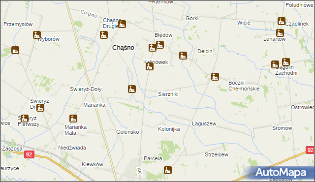 mapa Sierżniki, Sierżniki na mapie Targeo