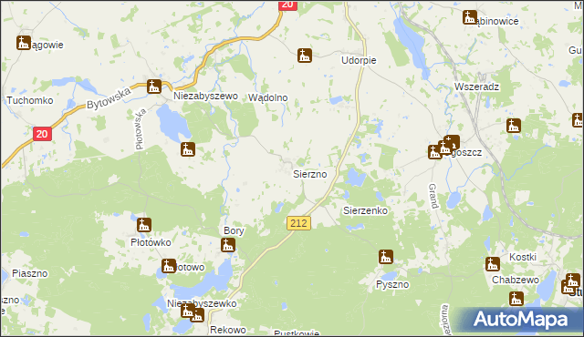 mapa Sierzno, Sierzno na mapie Targeo