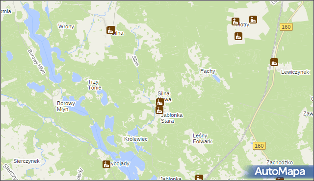 mapa Silna Nowa, Silna Nowa na mapie Targeo