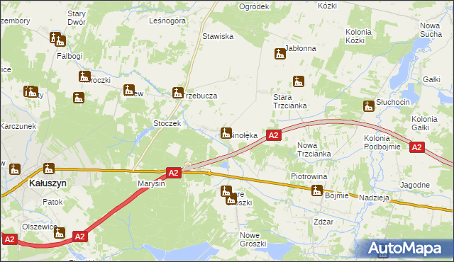 mapa Sinołęka, Sinołęka na mapie Targeo