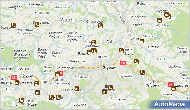 mapa Siołkowa, Siołkowa na mapie Targeo