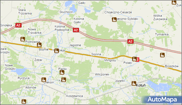 mapa Sionna, Sionna na mapie Targeo