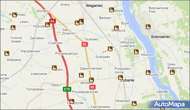 mapa Siutkówek, Siutkówek na mapie Targeo