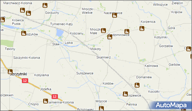 mapa Skalmierz, Skalmierz na mapie Targeo