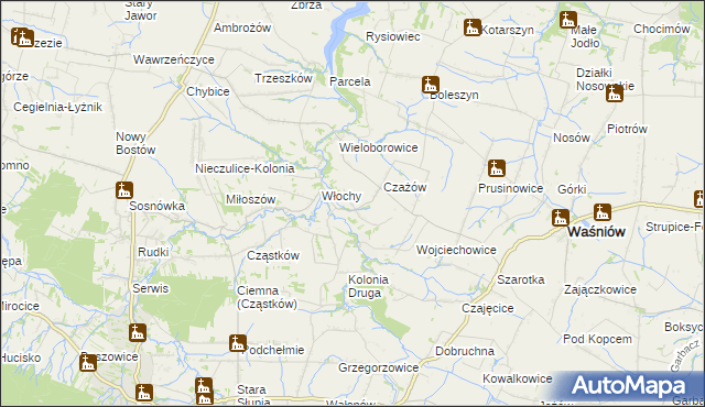 mapa Skały gmina Nowa Słupia, Skały gmina Nowa Słupia na mapie Targeo