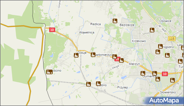mapa Skarbimierzyce, Skarbimierzyce na mapie Targeo