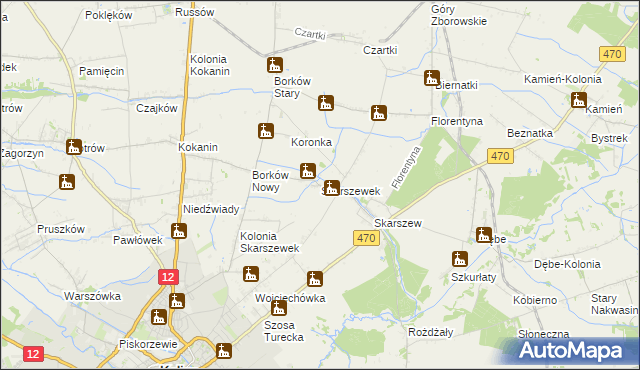 mapa Skarszewek, Skarszewek na mapie Targeo